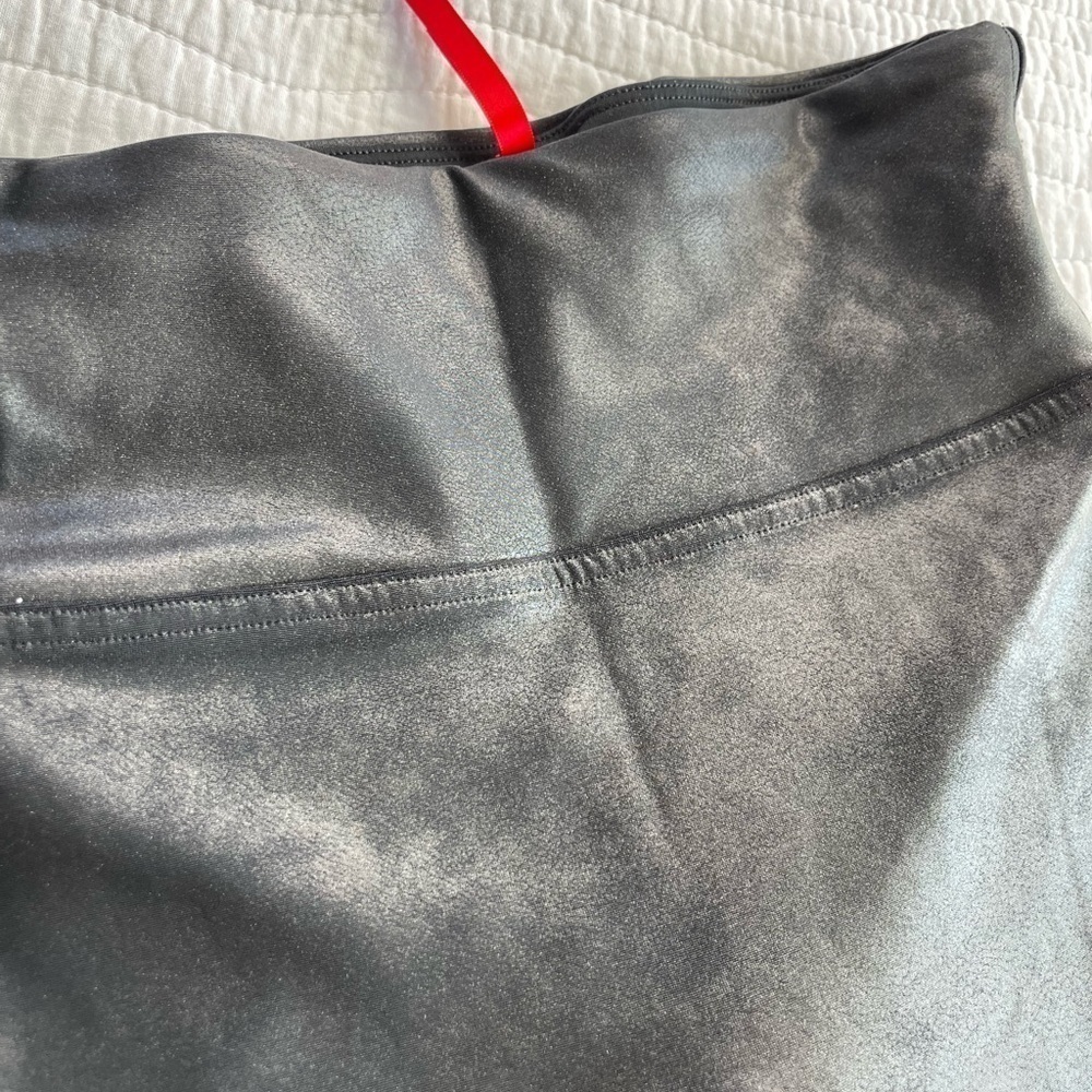 Spanx Faux Leather Leggings Black Size S #0294 - Picture 14 of 16